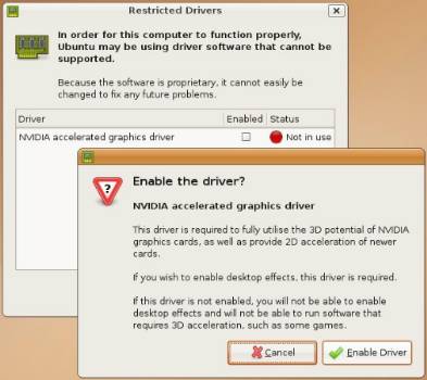 Then all you have to do is tell Ubuntu to enable your drivers