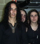 Gio, Mark and Rob (fill-in drummer), Sydney fan (PaganBaby), and Stevie