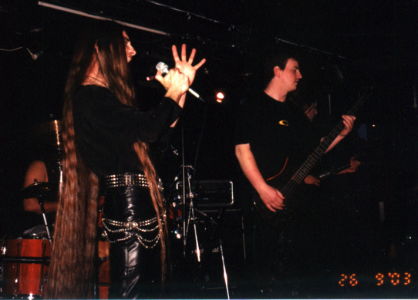 Danny Cecati screaming his head off at Breakers Metal, 26th Sept 2003