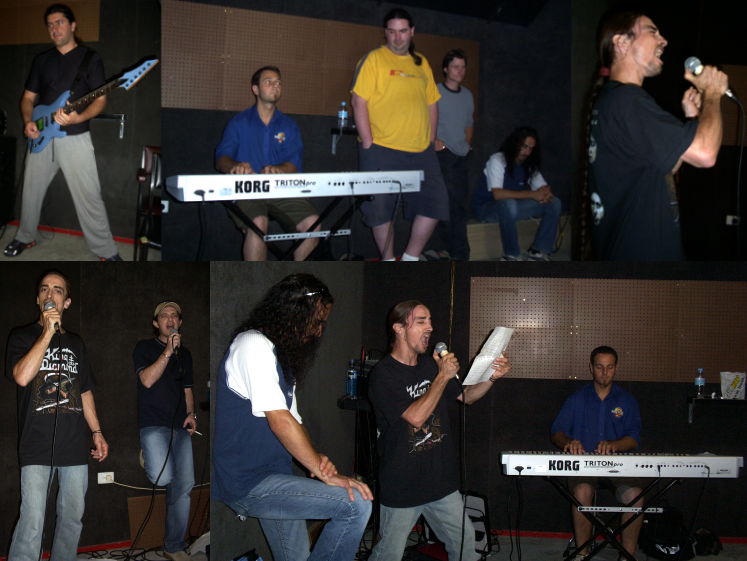 Melbourne Metal United! Members of EYEFEAR, Enter Twilight, WithoutEnd, and Black Majesty at rehearsal (31 Jan 2005)
