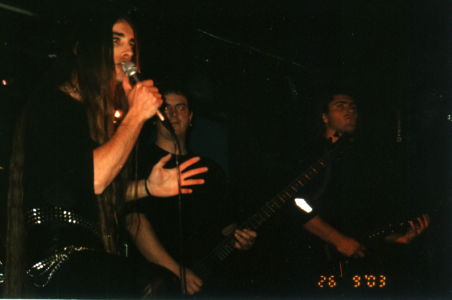 Danny, Rob & Con from EYEFEAR at Breakers Metal, 26th Sept 2003